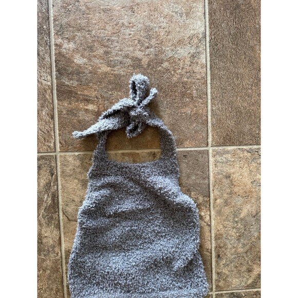 Skims Cozy Knit Halter Bra Top Smoke Size S/M - Picture 4 of 10